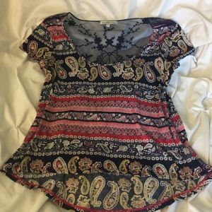 Charlotte russe nice print mesh shirt!